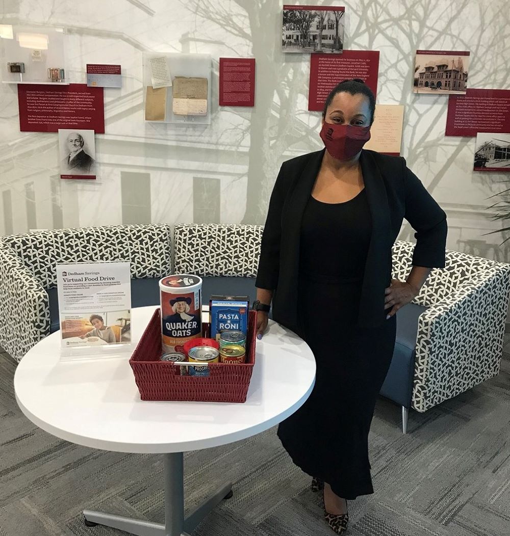 A phot of Keisha Shirley promoting the Virtual Food Drive.