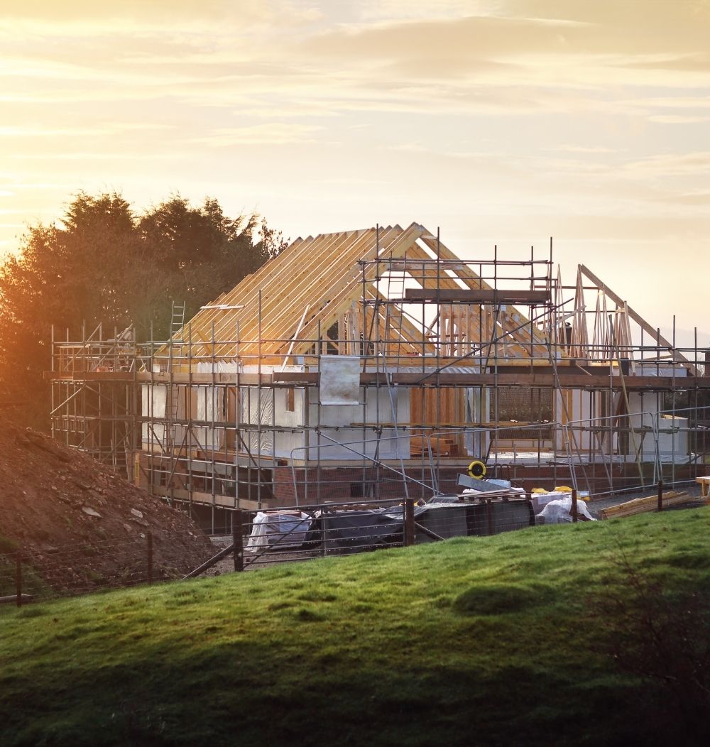 An image of a house under construction.